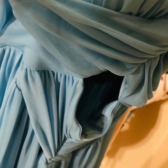 Long aqua prom dress - Picture 5 of 5